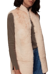 Whistles Nude Faux Fur Gilet - Image 3 of 3