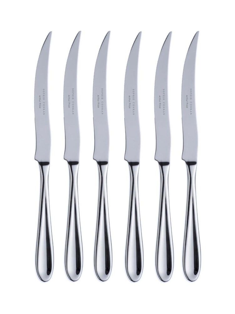 Sophie Conran Silver Rivelin Set of 6 Steak Knives - Image 2 of 3