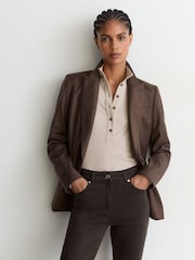 Reiss Grape Isabel Petite Slim-Leg Mid-Rise Jeans - Image 4 of 7