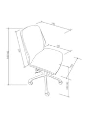 Jual Walnut Universal Swivel Chair - Image 4 of 5