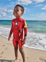 Iron Man Red Sunsafe Swimsuit (3mths-7yrs) - Image 1 of 8