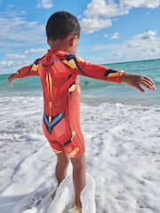 Iron Man Red Sunsafe Swimsuit (3mths-7yrs) - Image 2 of 8