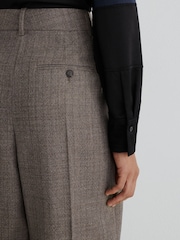 Atelier Grey Wool Wide-Leg Double-Pleat Trousers - Image 4 of 8