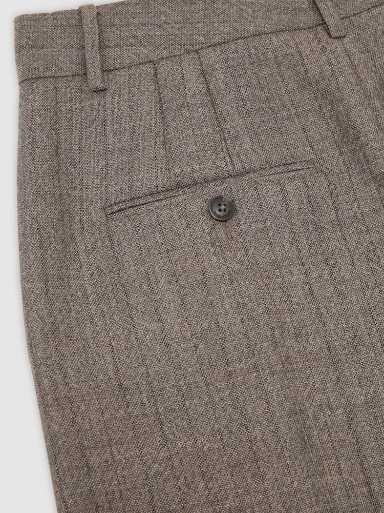 Atelier Grey Wool Wide-Leg Double-Pleat Trousers - Image 8 of 8 Atelier Grey Wool Wide-Leg Double-Pleat Trousers - Image 8 of 8