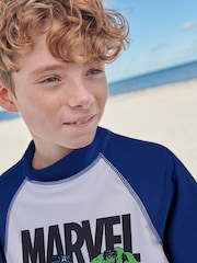 White Marvel Rash Vest (3-16yrs) - Image 4 of 8