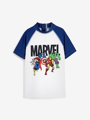 White Marvel Rash Vest (3-16yrs) - Image 6 of 8