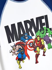 White Marvel Rash Vest (3-16yrs) - Image 8 of 8