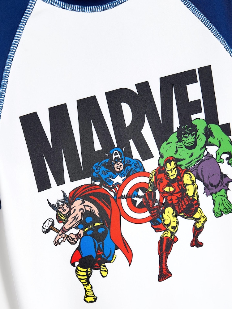 White Marvel Rash Vest (3-16yrs) - Image 8 of 8
