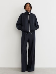 Reiss Solene Wool-Blend Dual-Zip Bomber Jacket - Attēls 1 no 6