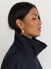 Reiss Solene Wool-Blend Dual-Zip Bomber Jacket - Attēls 3 no 6