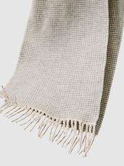 Reiss Oatmeal Creek Wool-Cashmere Houndstooth-Check Scarf - Image 5 of 5