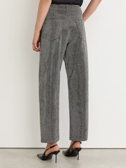 Reiss Black/Silver Selin Petite Crystal-Embellished Straight-Leg Jeans - Image 6 of 9