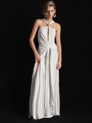 Atelier Hardware-Detail Draped Maxi Dress - Image 1 of 9