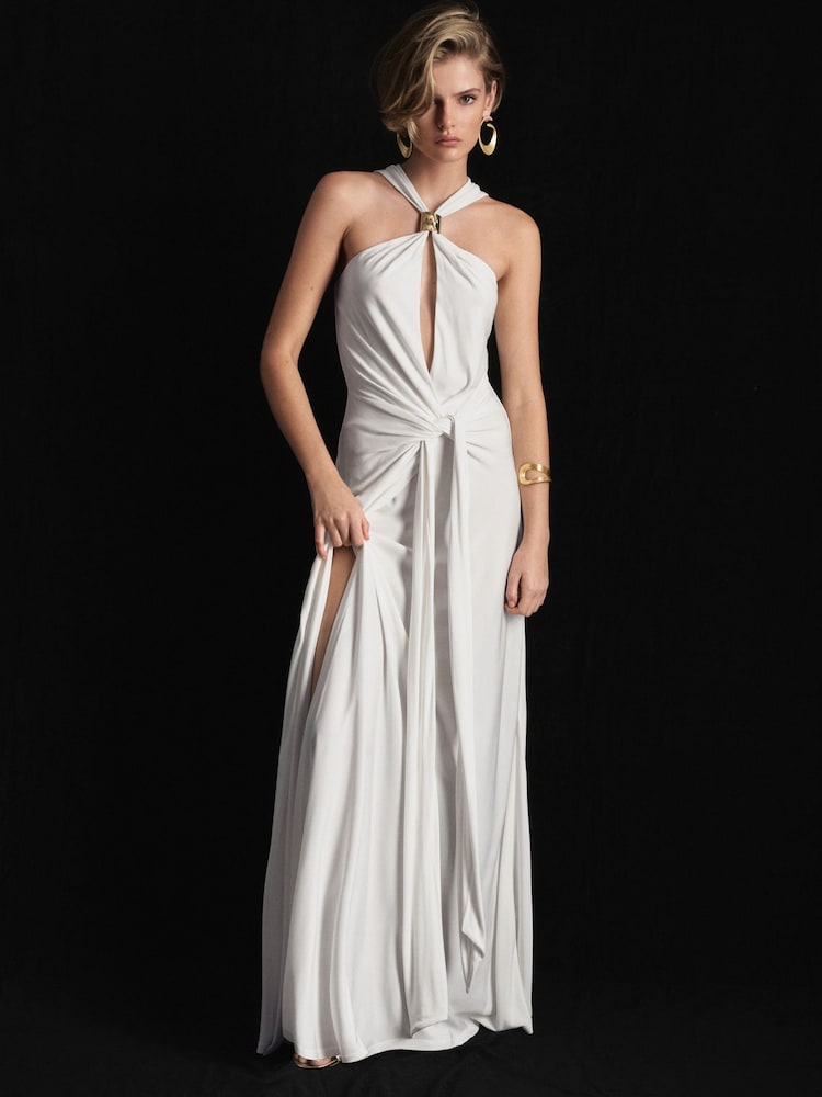 Atelier Hardware-Detail Draped Maxi Dress - Image 1 of 9 Atelier Hardware-Detail Draped Maxi Dress - Image 1 of 9