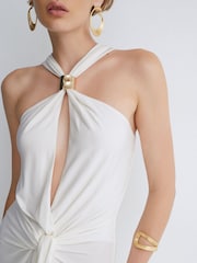Atelier Hardware-Detail Draped Maxi Dress - Image 7 of 9