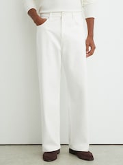 Reiss Off White Bowie Baggy-Fit Jeans - Image 3 of 7