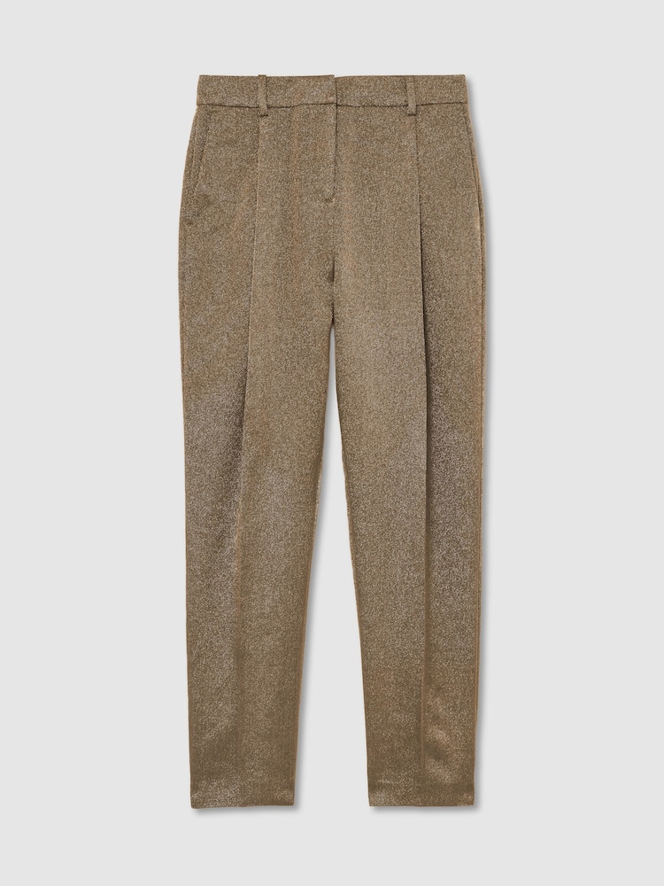 Reiss Fleur Taper Wool-Blend Metallic Tapered Trousers - صورة 2 من 6 Reiss Fleur Taper Wool-Blend Metallic Tapered Trousers - صورة 2 من 6