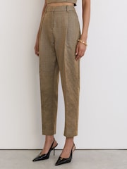 Reiss Fleur Taper Wool-Blend Metallic Tapered Trousers - صورة 3 من 6