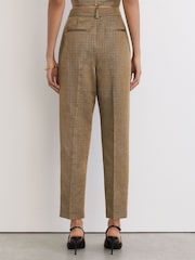 Reiss Fleur Taper Wool-Blend Metallic Tapered Trousers - صورة 5 من 6