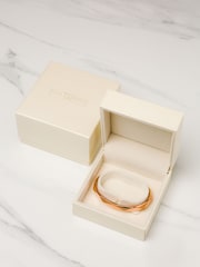 Pure Luxuries London Aurelle Rose Gold Plated Sterling Silver Bangle - Image 1 of 3