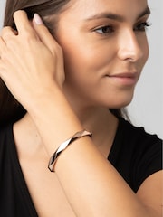 Pure Luxuries London Aurelle Rose Gold Plated Sterling Silver Bangle - Image 2 of 3