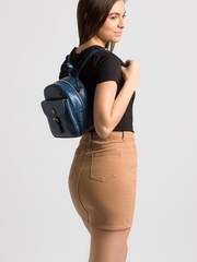Conkca Eloise Snorkel Blue Leather Backpack - Image 5 of 5