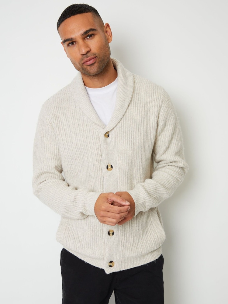 Threadbare Cream Shawl Cardigan - Image 1 of 4