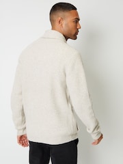Threadbare Cream Shawl Cardigan - Image 2 of 4
