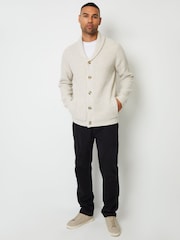 Threadbare Cream Shawl Cardigan - Image 3 of 4