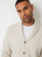 Threadbare Cream Shawl Cardigan - Image 4 of 4