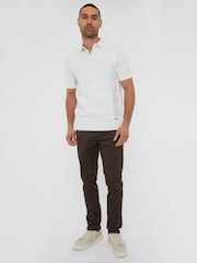 Threadbare Brown Slim Fit Chino Trousers - Image 2 of 4