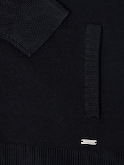 Threadbare Black Knitted Zip Up Funnel Neck Cardigan - Image 6 of 6