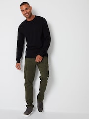 Threadbare Black Jersey Crew Neck Jumper - Image 3 of 4