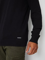 Threadbare Black Jersey Crew Neck Jumper - Image 4 of 4