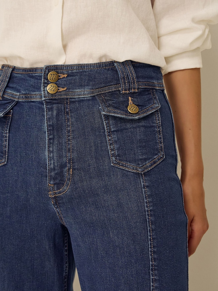 Monsoon Blue Renee Flared Jeans - Image 4 of 4