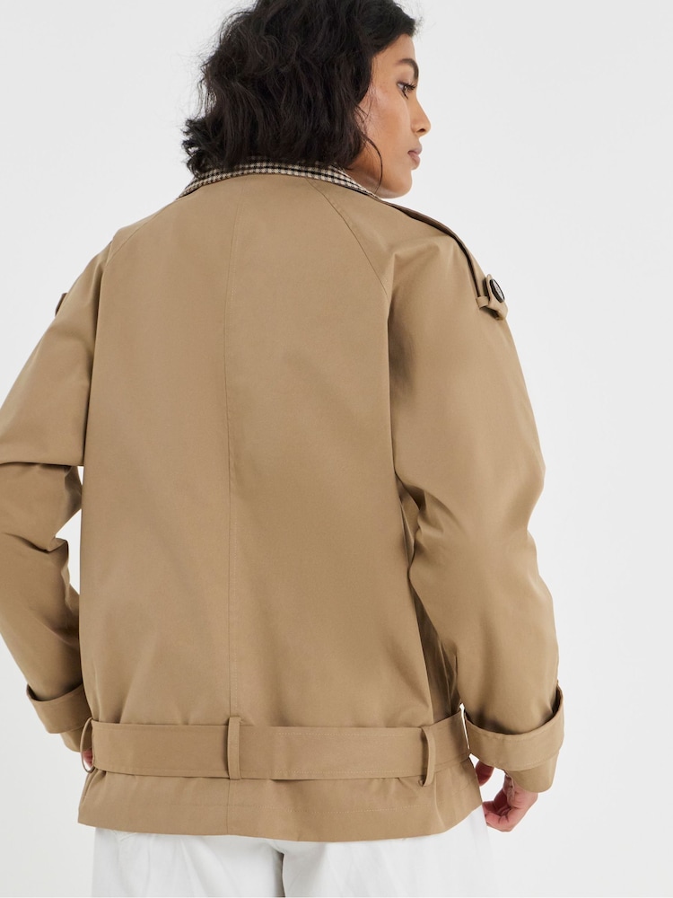 Simply Be Nude Dropped Waist Trench Coat - Image 2 of 4