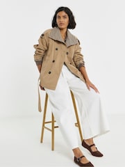 Simply Be Nude Dropped Waist Trench Coat - Image 3 of 4