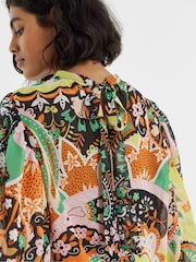 Simply Be Green Georgette High Neck Blouse - Image 4 of 4