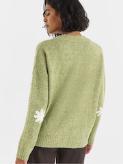 Simply Be Embroidered Floral Boyfriend Cardigan - Imagen 2 de 4
