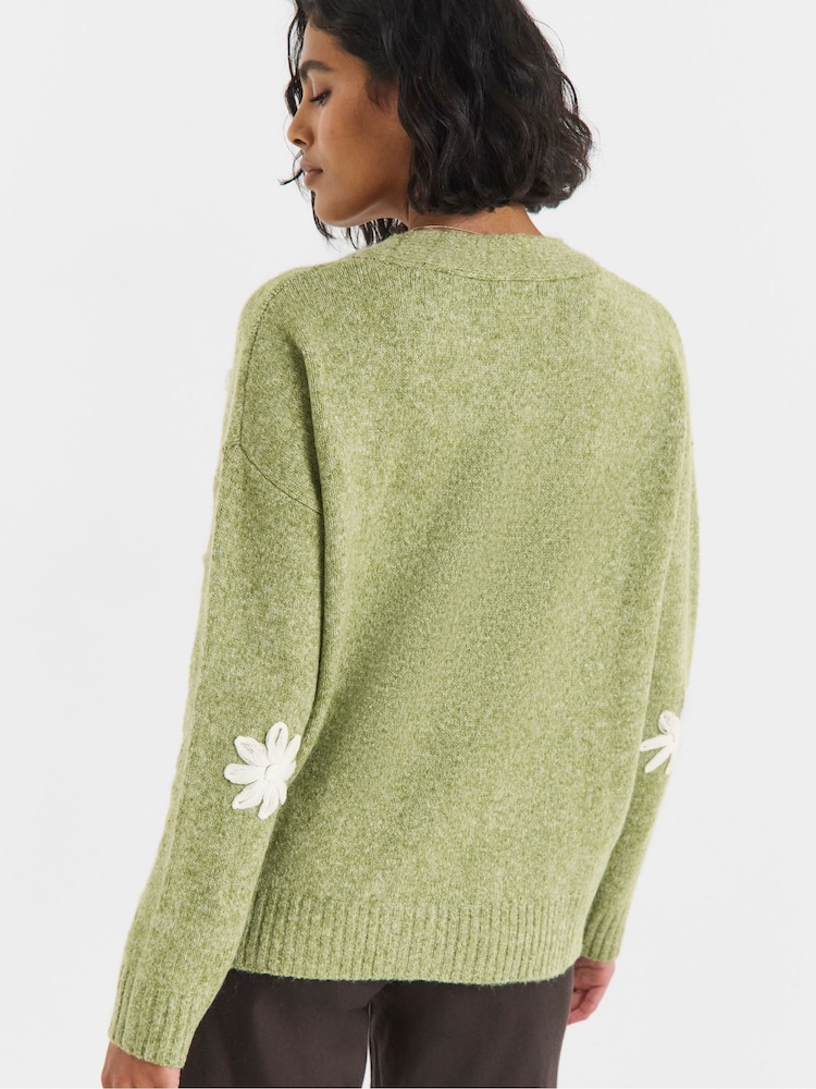 Simply Be Embroidered Floral Boyfriend Cardigan - Imagen 2 de 4 Simply Be Embroidered Floral Boyfriend Cardigan - Imagen 2 de 4