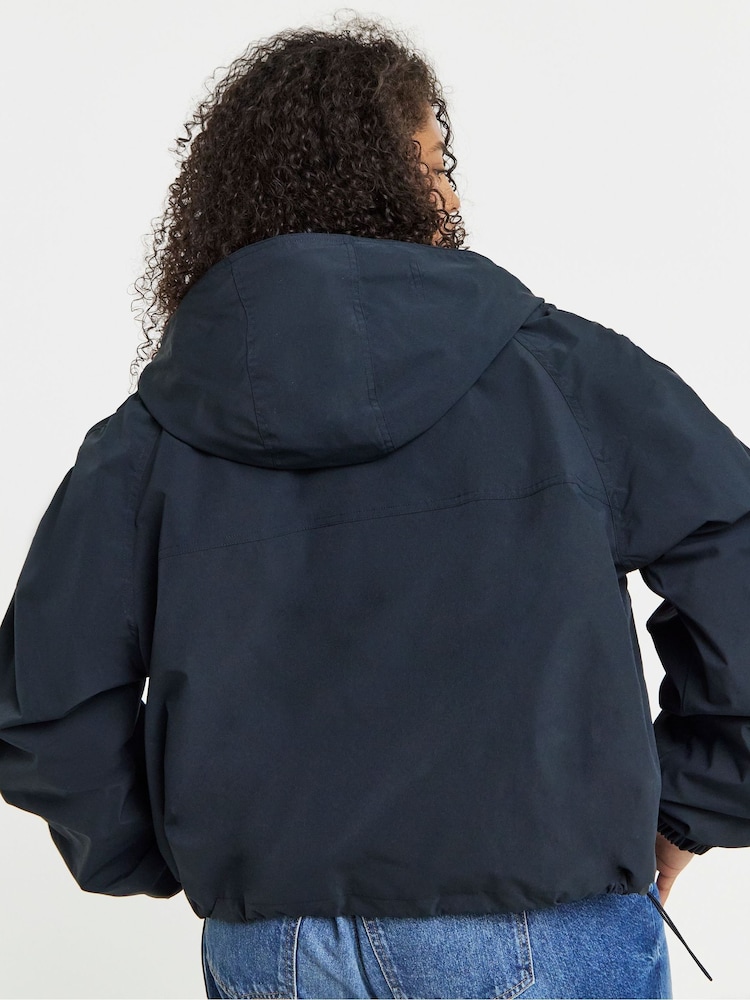Simply Be Blue Hooded Light Weight Jacket - Image 2 of 4 Simply Be Blue Hooded Light Weight Jacket - Image 2 of 4