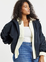 Simply Be Blue Hooded Light Weight Jacket - Image 3 of 4
