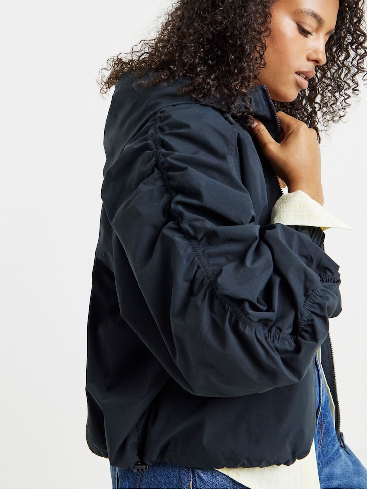 Simply Be Blue Hooded Light Weight Jacket - Image 4 of 4 Simply Be Blue Hooded Light Weight Jacket - Image 4 of 4