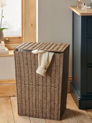 Natural Wicker Laundry Hamper Basket - Image 1 of 3