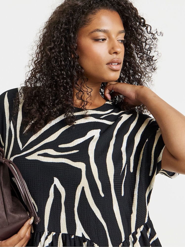 Simply Be Black Waffle Jersey Midi Dress - Image 4 of 4 Simply Be Black Waffle Jersey Midi Dress - Image 4 of 4