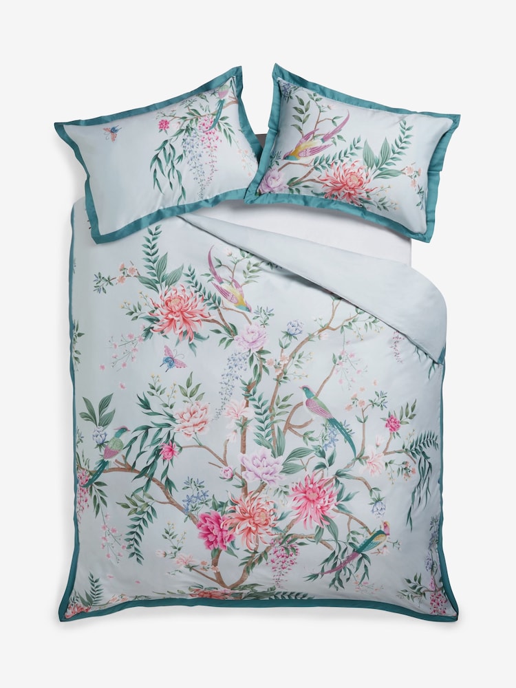 Duck Egg Blue Emporium Reverisble 200TC 100% Cotton Sateen - Image 4 of 4