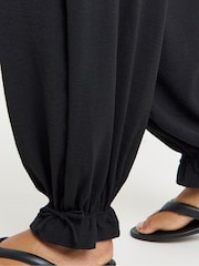Simply Be Black Tie Cuff Detail Balloon Trousers - Image 4 of 4