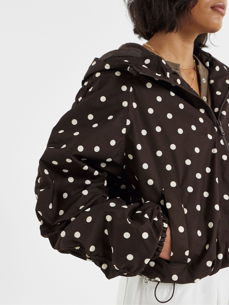 Simply Be Brown Hooded Light Weight Jacket - Image 4 of 4 Simply Be Brown Hooded Light Weight Jacket - Image 4 of 4