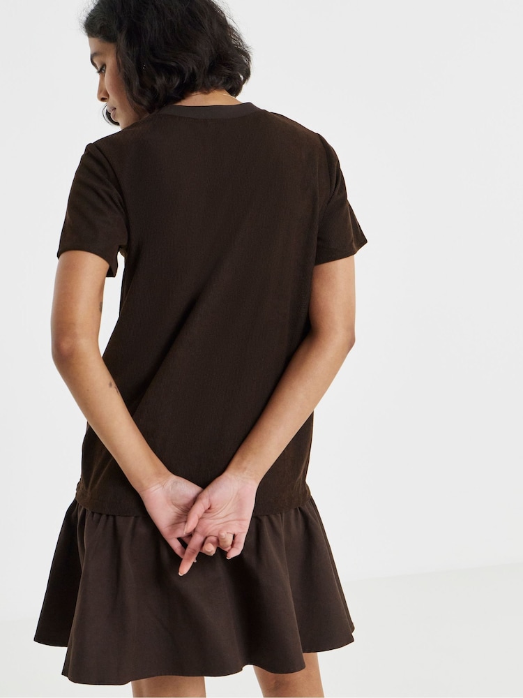 Simply Be Cord Hybrid T-Shirt Dress - Պատկեր 2 4-ից