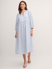 Monsoon Callie Stripe Midi Shirt Dress - 圖片 2/4